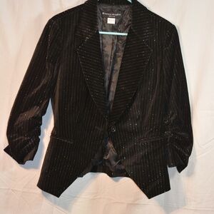 Bianca Nygard Petite Velvet/Silver Blazer SZ 10